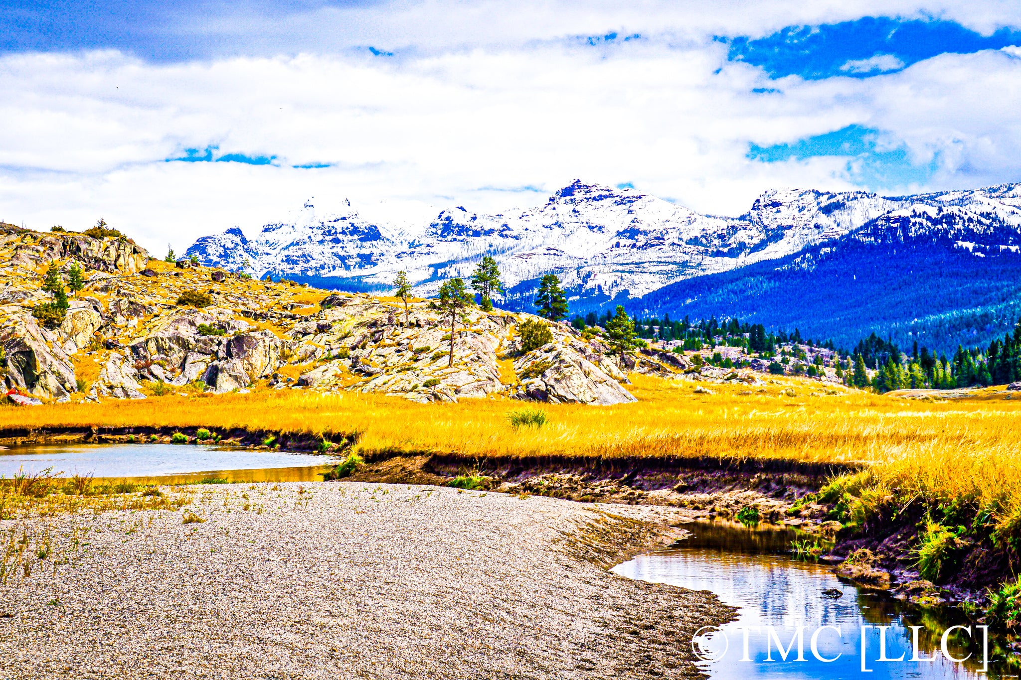 "Yellowstone Prairie Mountainscape" [1/2, 2017]