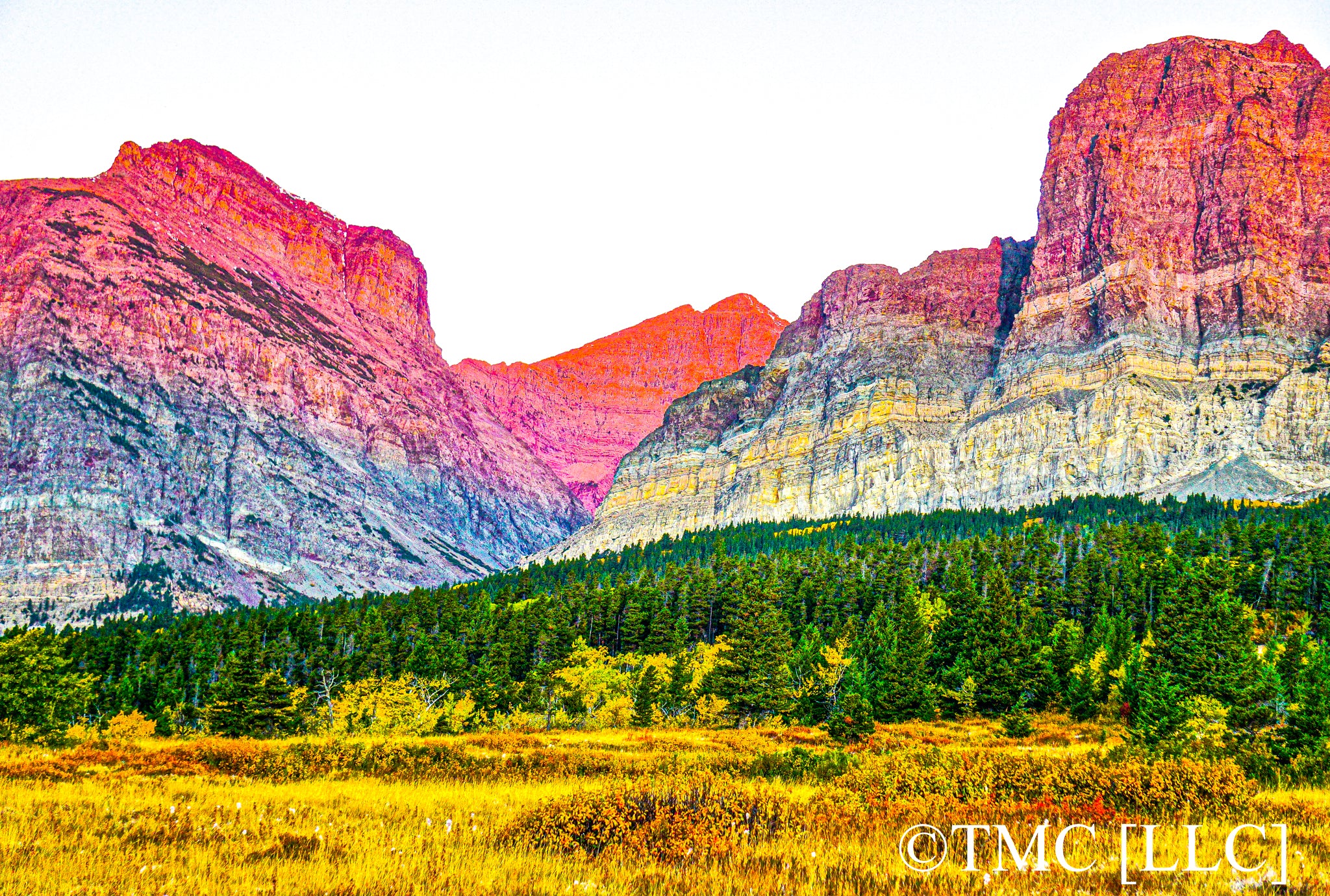 "Fall Sunrise at Glacier National Park" [1/2, 2017]
